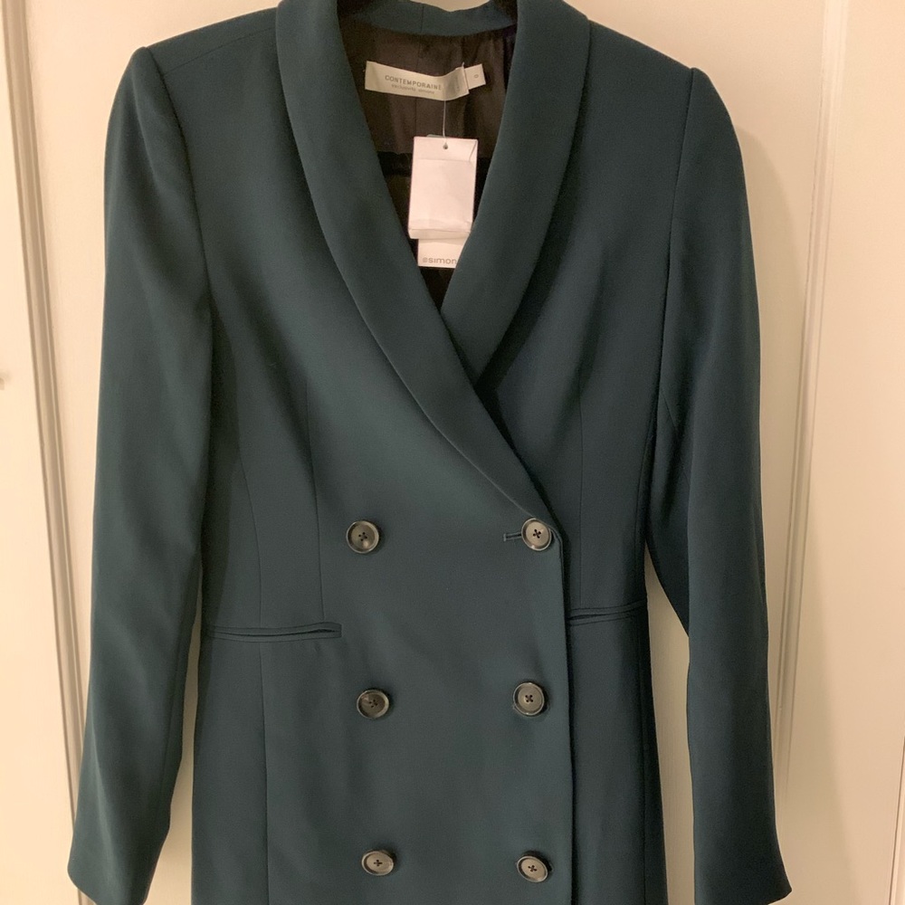 Long green blazer/ dresse blazer